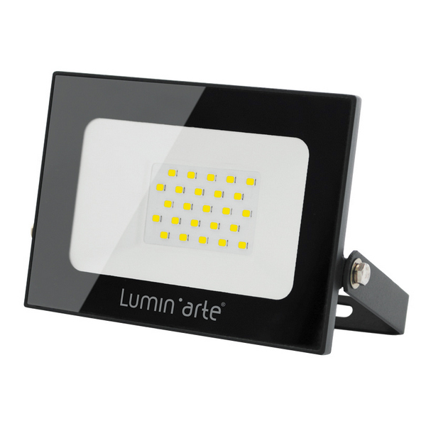 Lumin'arte св/д прожектор 30W(2250lm) 5700K 6K IP65 125x18x115мм металл черный LFL-30W/05