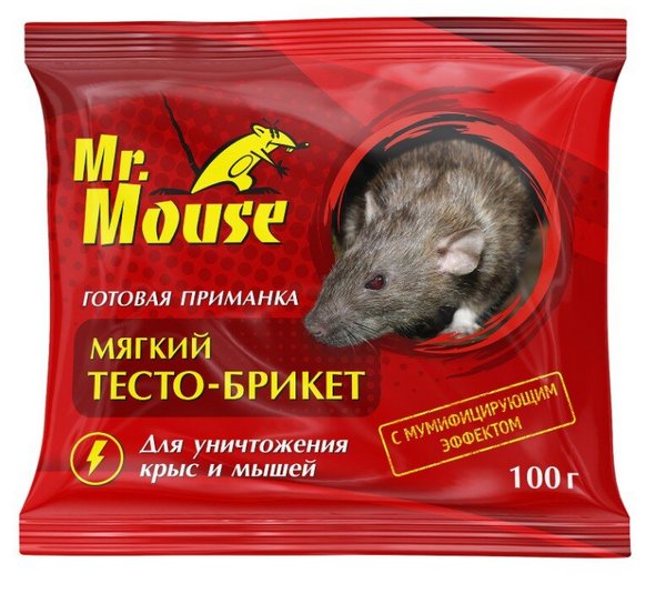 Mr.Mouse тесто-брикет 100г мумифицирующий
